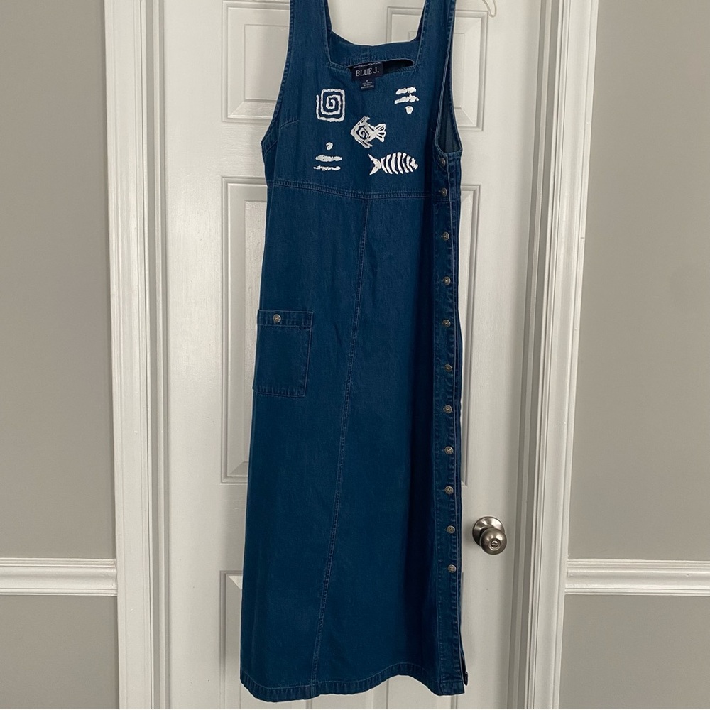 Vintage 1990’s Blue Jay denim maxi dress